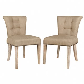 See Reviews Portfolio Lambert Khaki Brown Twill Dining Chair (Set of 2)