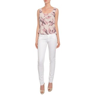 Escada Women's Exotic Leopard/ Floral Print Silk Tank Top-Image