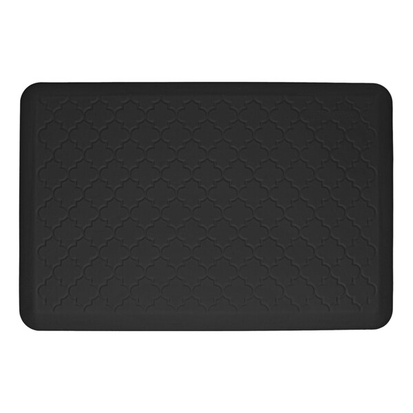 WellnessMats Trellis Black Motif Mat (36 inches x 24 inches)