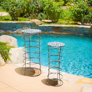 Find Cheap Price Christopher Knight Home Phoenician Iron Silver/Grey Plant Stands (Set of 2)