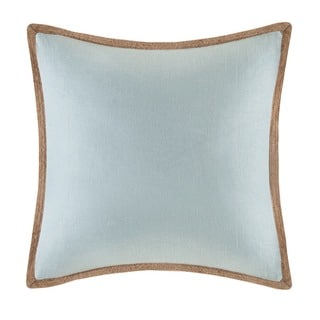 (>_<)  Madison Park Linen with Jute Trim Square or Oblong Down Fill Pillows