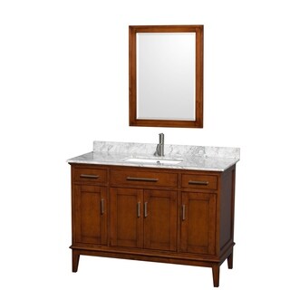 [1] Wyndham Collection Hatton 48-inch Single Vanity Light Chestnut