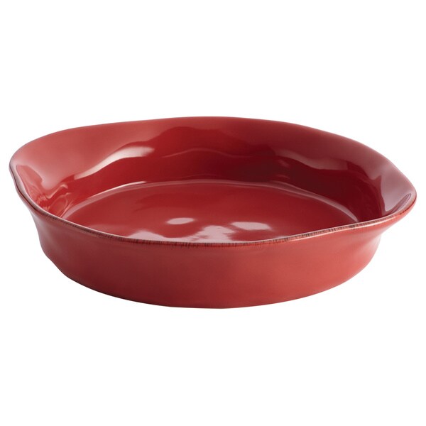 Rachael Ray Cucina Stoneware 1 1/2 quart Cranberry Red Round Baker