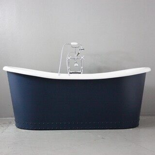 The Hexham 73-inch Cast Iron French Bateau Bathtub-Image