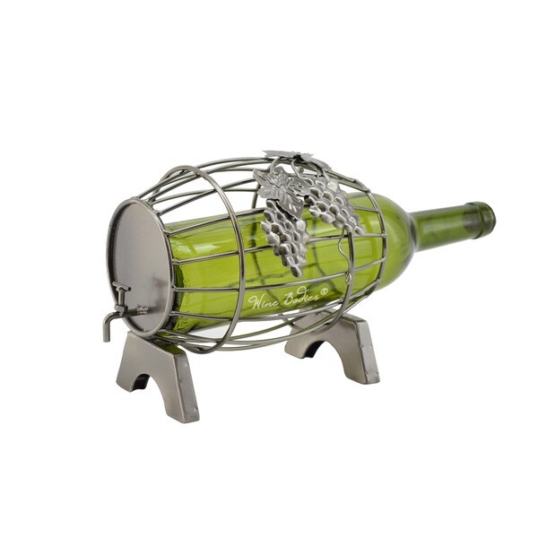 WineBodies Wine Barrel Metal Wine Bottle Holder 