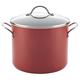Farberware New Traditions Red Speckled Aluminum Nonstick 12-quart Covered Stockpot