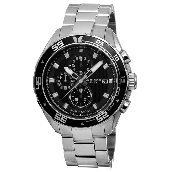 Akribos XXIV Men's Quartz Chronograph Stainless Steel Bracelet Watch