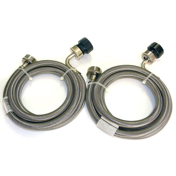 Stainless Steel 5-foot Braided Hoses (Set of 2)