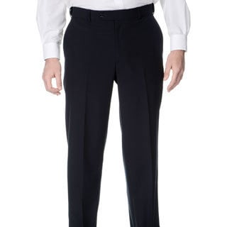 Henry Grethel Men's Navy Self-adjusting Expander Waist Flat-front Pants-Image