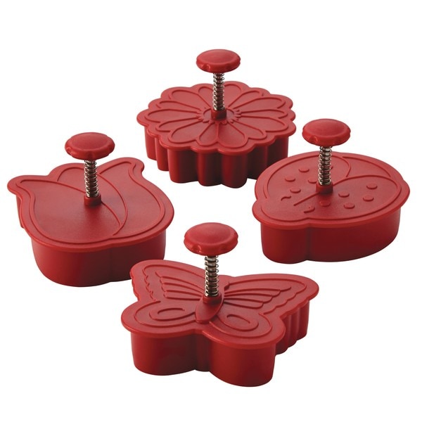Cake Boss Decorating Tools Red 4 Piece Springtime Fondant