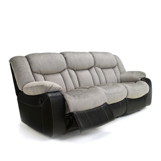 (>_<)  Signature Design by Ashley Tafton Alloy Two-tone Microfiber/ Bonded Leather Sofa