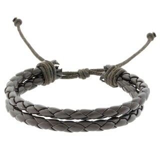 Gravity Two Strand Braided Leather Bracelet