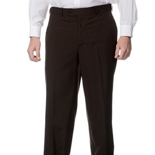 Henry Grethel Men's Flat Front Self Adjusting Expander Waist Brown Pant-Image