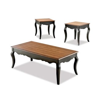 Great Prices Ingrid Brown Oak/ Black 3-piece Table Set