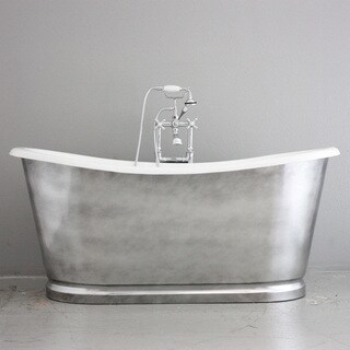 'The Whitby' 68-inch Cast Iron French Bateau Bathtub-Image