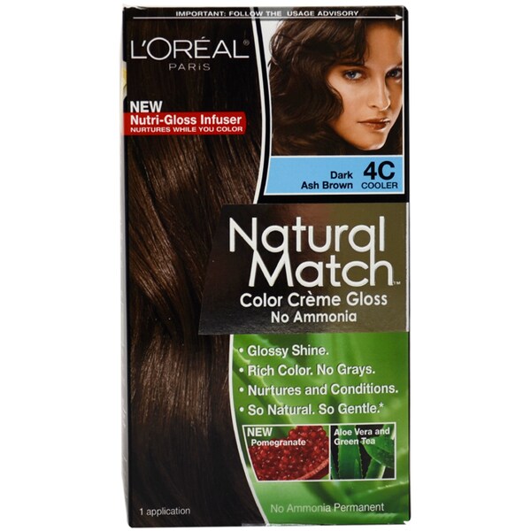Oreal Paris Natural Match 4c Cooler Dark Ash Brown Hair