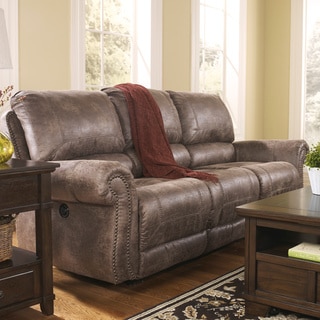 See Reviews Signature Design by Ashley Oberson Gunsmoke Brown Sofa