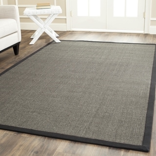 (^_-) Safavieh Hand-woven Natural Fiber Charcoal/ Charcoal Sisal Rug (11' x 15')