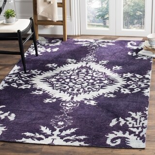--->  Safavieh Hand-knotted Stone Wash Deep Purple Wool/ Cotton Rug (8' x 10')