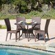 Christopher Knight Home Brooke Circular Outdoor Cast and Wicker 5-piece Set