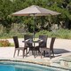 Christopher Knight Home Brooke Circular Outdoor Cast and Wicker 5-piece Set