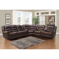 review detail Gilbert Brown Bonded Leather 3-piece Sectional Sofa Set