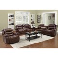 review detail Mesa Brown Bonded Leather 3-piece Sofa Set