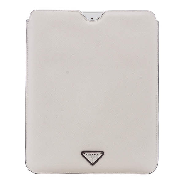 Prada Powder and Navy Reversible Saffiano Leather iPad Case