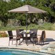 Christopher Knight Home Littleton Circular Outdoor Cast and Wicker 5-piece Set