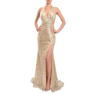 mac duggal silver gown