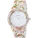 Vernier Women's 'Soft Touch' All Over Floral Stone Bezel Watch