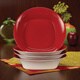 Rachael Ray Round/Square Red 4-piece Stoneware Bowl Set