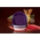 Rachael Ray Round/Square Purple 4-piece Stoneware Bowl Set
