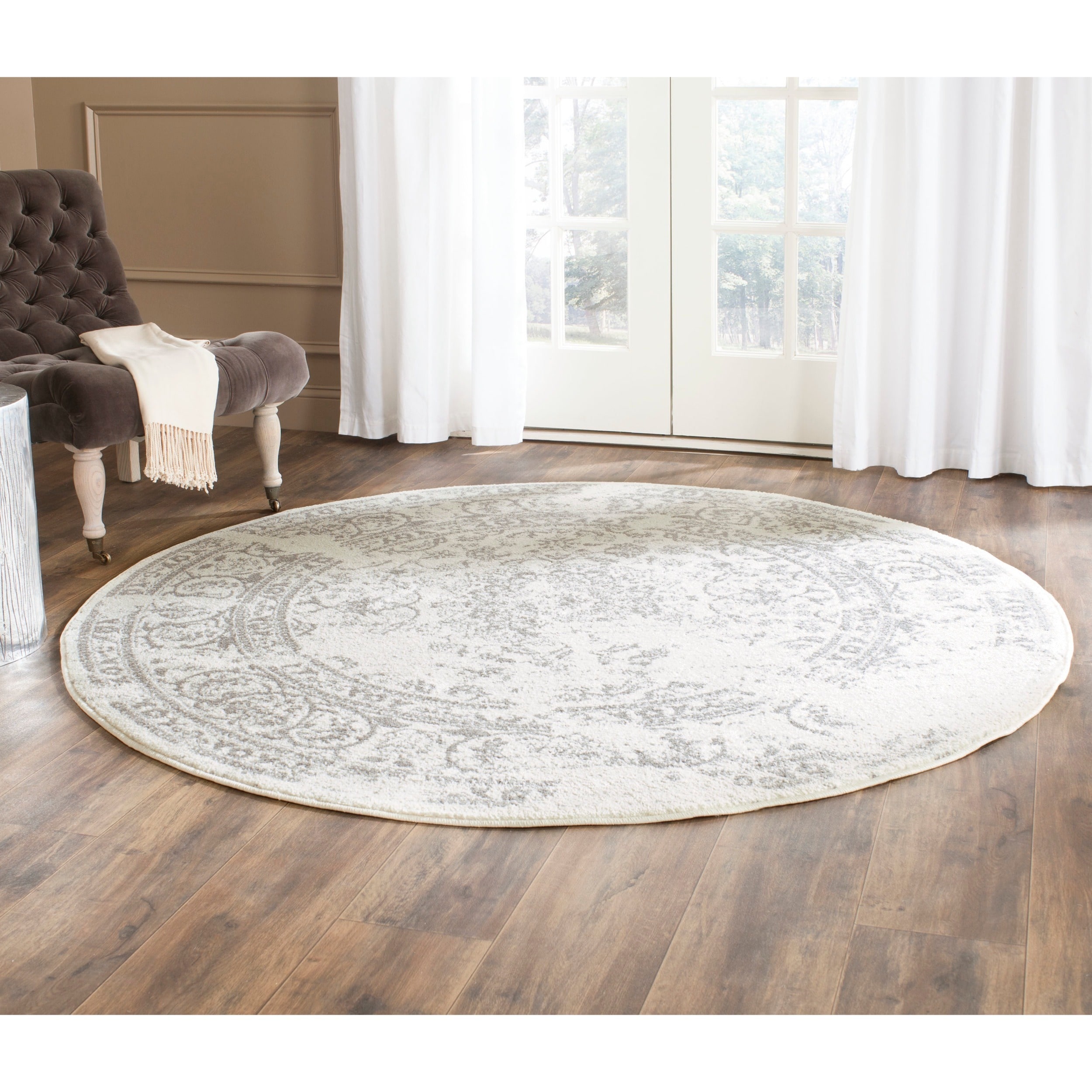 Safavieh Adirondack Ivory/ Silver Rug (6' Round) Overstock Shopping