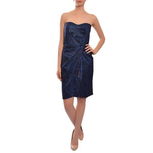 David-Meister-Womens-Navy-Blue-Lace-Overlay-Cocktail-Evening-Dress ...