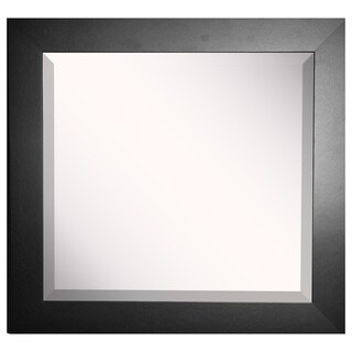 Best Shopping American-made Rayne Wide Black Satin Wall Mirror
