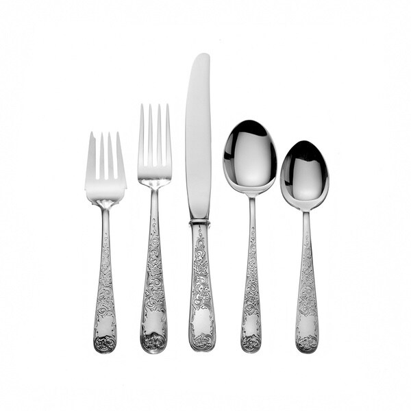 Old Maryland Sterling Silver Engraved 5-piece Place Setting 