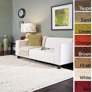 Buy  Hand-Woven New Zealand Felted Wool Plush Shag Area Rug-(9' x 12')