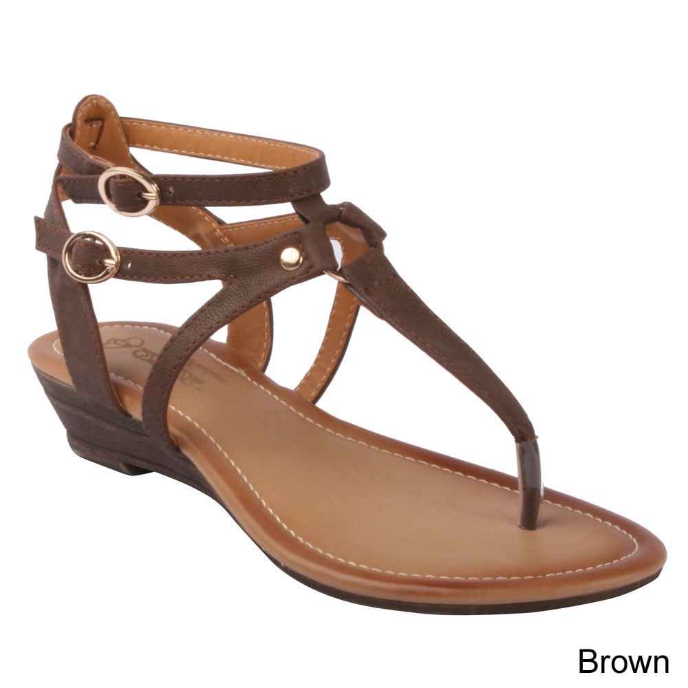 Buckle Ankle Strap T-strap Wedge Gladiator Sandals - Clothing, Shoes ... Buckle Ankle Strap T-strap Wedge Gladiator Sandals - Clothing, Shoes ...