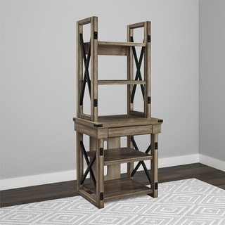 Find Cheap Price Wildwood Rustic Audio Pier Metal Frame Bookcase