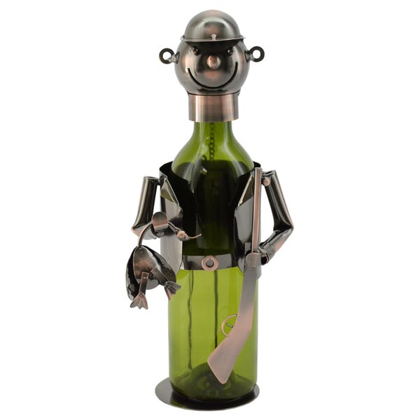 WineBodies Hunter in Bronze Metal Wine Bottle Holder