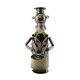 WineBodies Chef with Pan in Bronze Metal Wine Bottle Holder