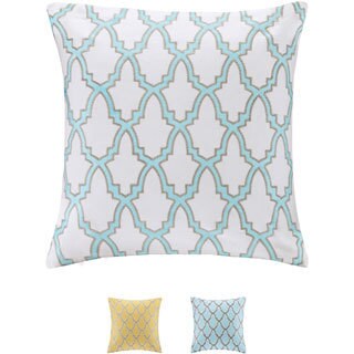 [1] Intelligent Design Cotton Canvas Embroidered Decorative Pillow