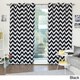 Aurora Home Chevron Print Room Darkening Grommet Top 84-inch Curtain Panel Pair