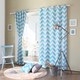 Aurora Home Chevron Print Room Darkening Grommet Top 84-inch Curtain Panel Pair