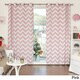 Aurora Home Chevron Print Room Darkening Grommet Top 84-inch Curtain Panel Pair
