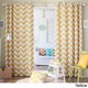 Aurora Home Chevron Print Room Darkening Grommet Top 84-inch Curtain Panel Pair