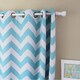 Aurora Home Chevron Print Room Darkening Grommet Top 84-inch Curtain Panel Pair
