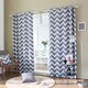 Aurora Home Chevron Print Room Darkening Grommet Top 84-inch Curtain Panel Pair