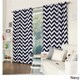Aurora Home Chevron Print Room Darkening Grommet Top 84-inch Curtain Panel Pair